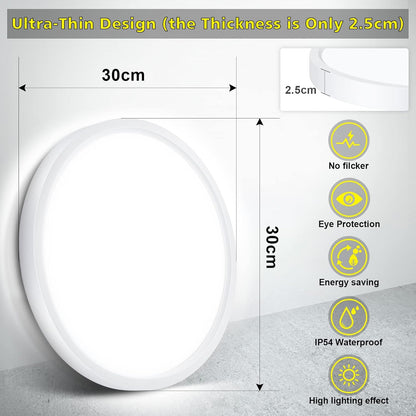 Dimmable LED Ceiling Light Panel with Remote. 24W