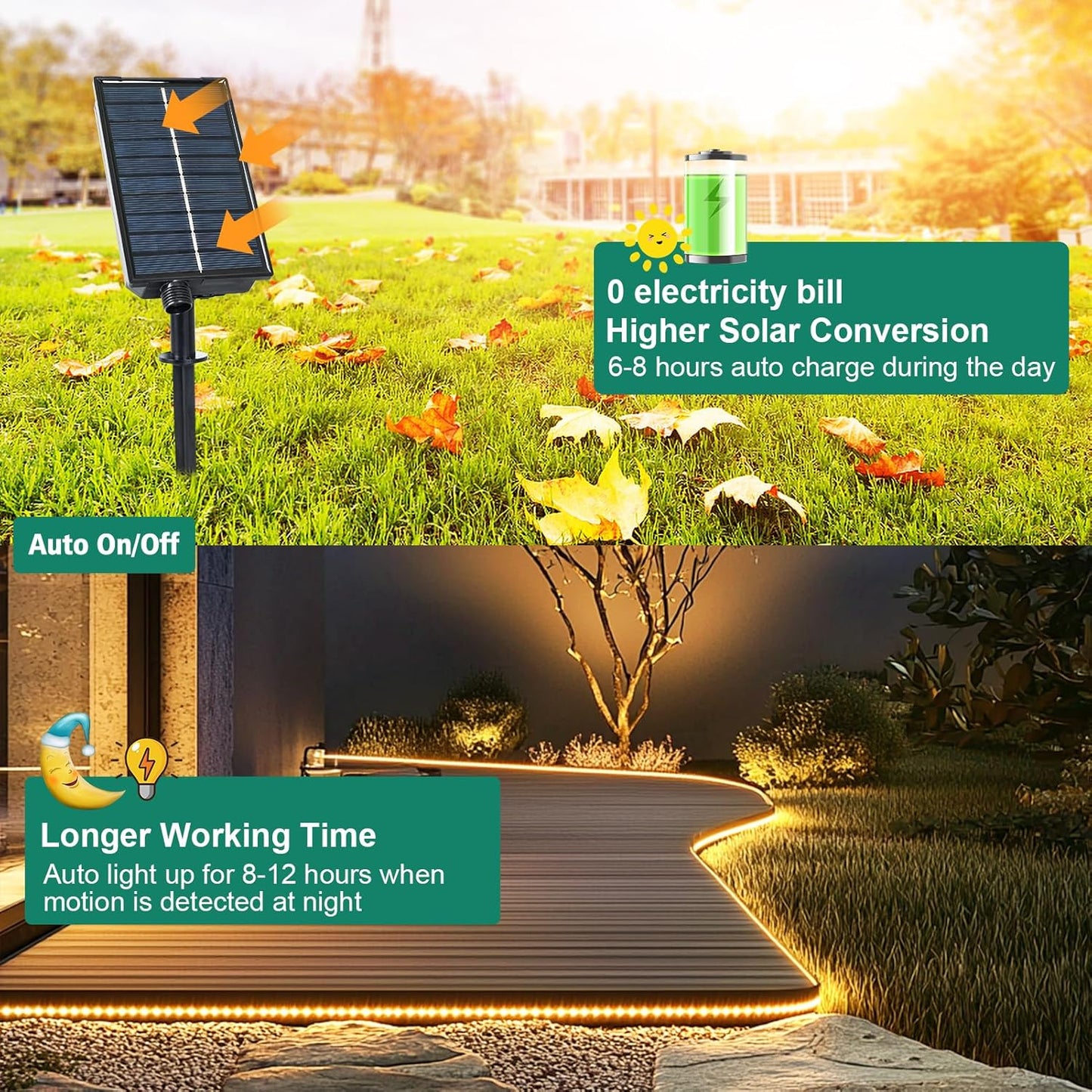 Solar LED Strip Lights – 10M 640 LEDs. Remote Control. Waterproof Outdoor Lighting