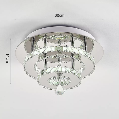 Modern Square Crystal LED Ceiling Light – Elegant Chrome Chandelier for Living Room. Bedroom & More