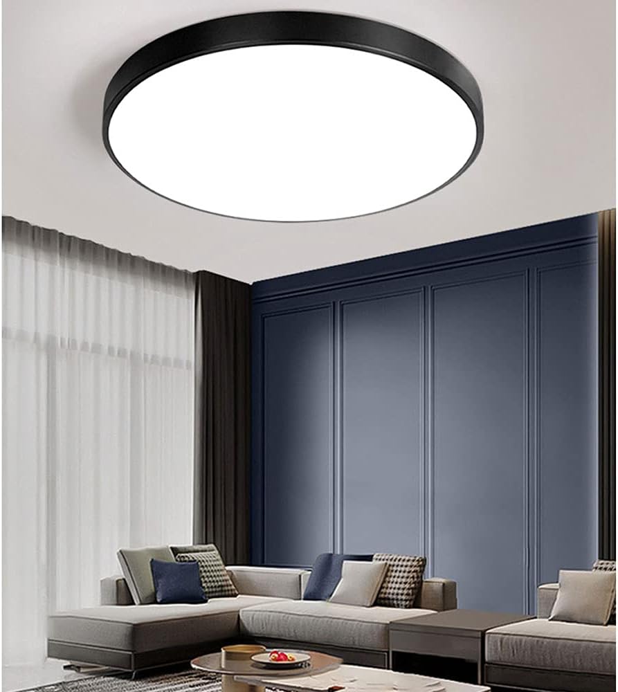 24W Round LED Flush Mount Ceiling Light. Acrylic Lamp Shade. Lighting Fixture for Bedroom Corridor Decoration