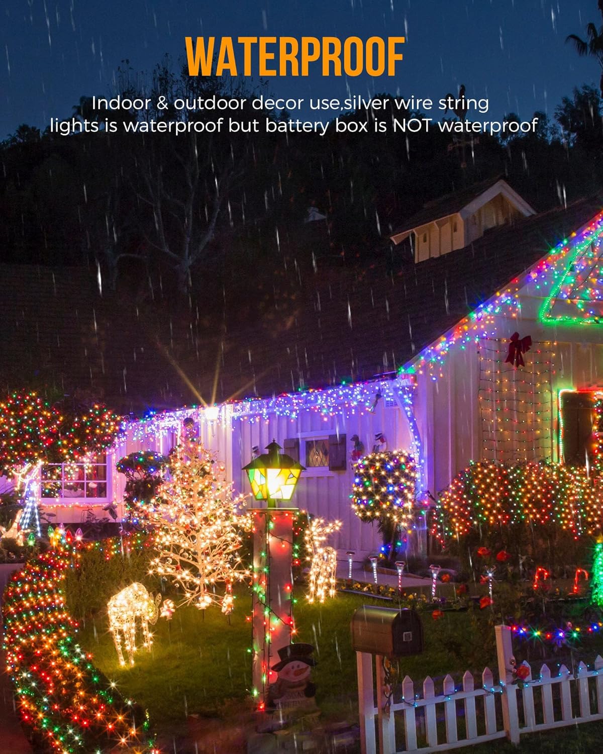 2 Pack Battery Fairy Lights. 5ft 60 LED Multicolor
