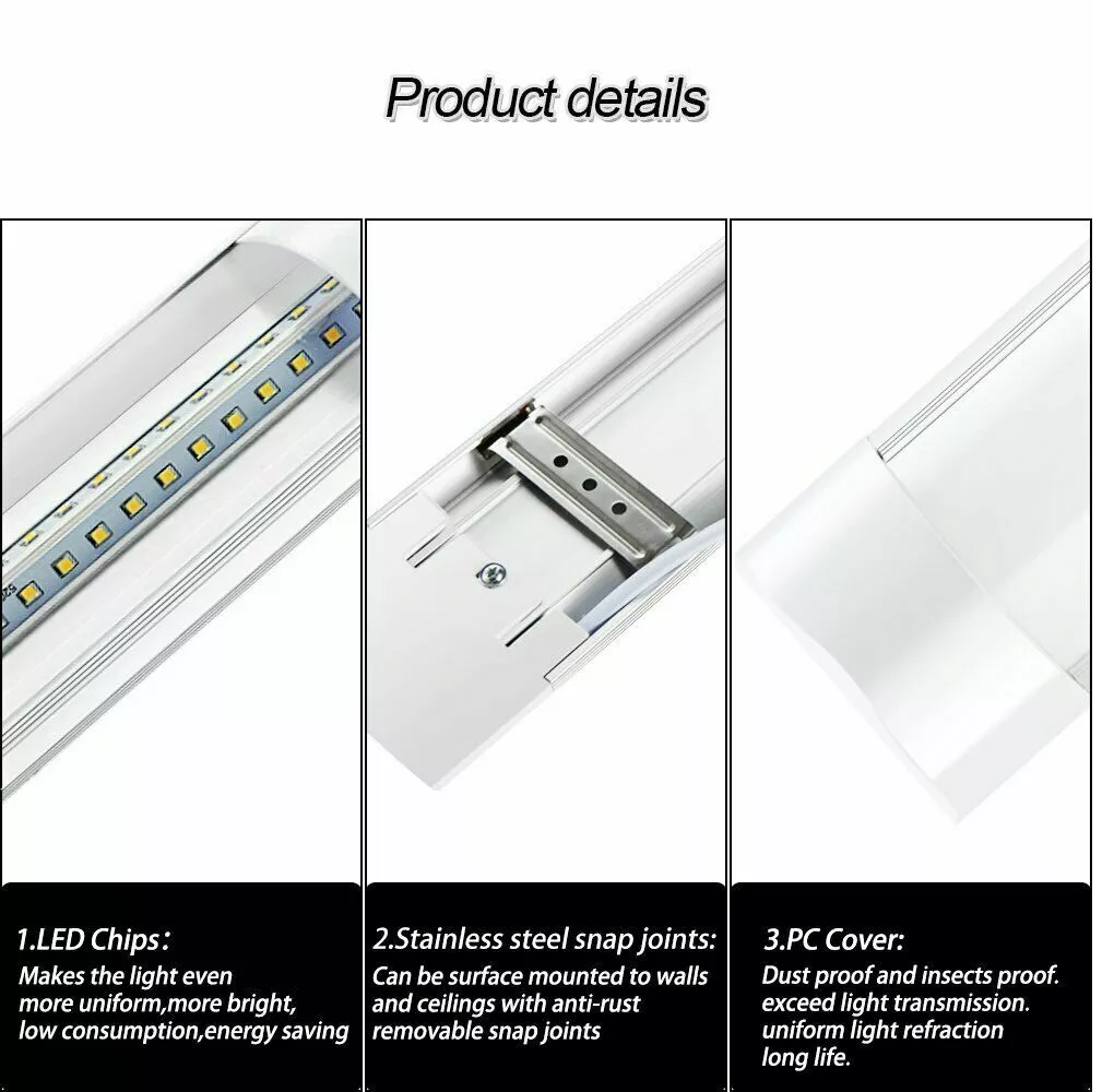 4FT LED SHOP LIGHT 4500K Daylight Fixture LED Ceiling Lights Garage Lamp