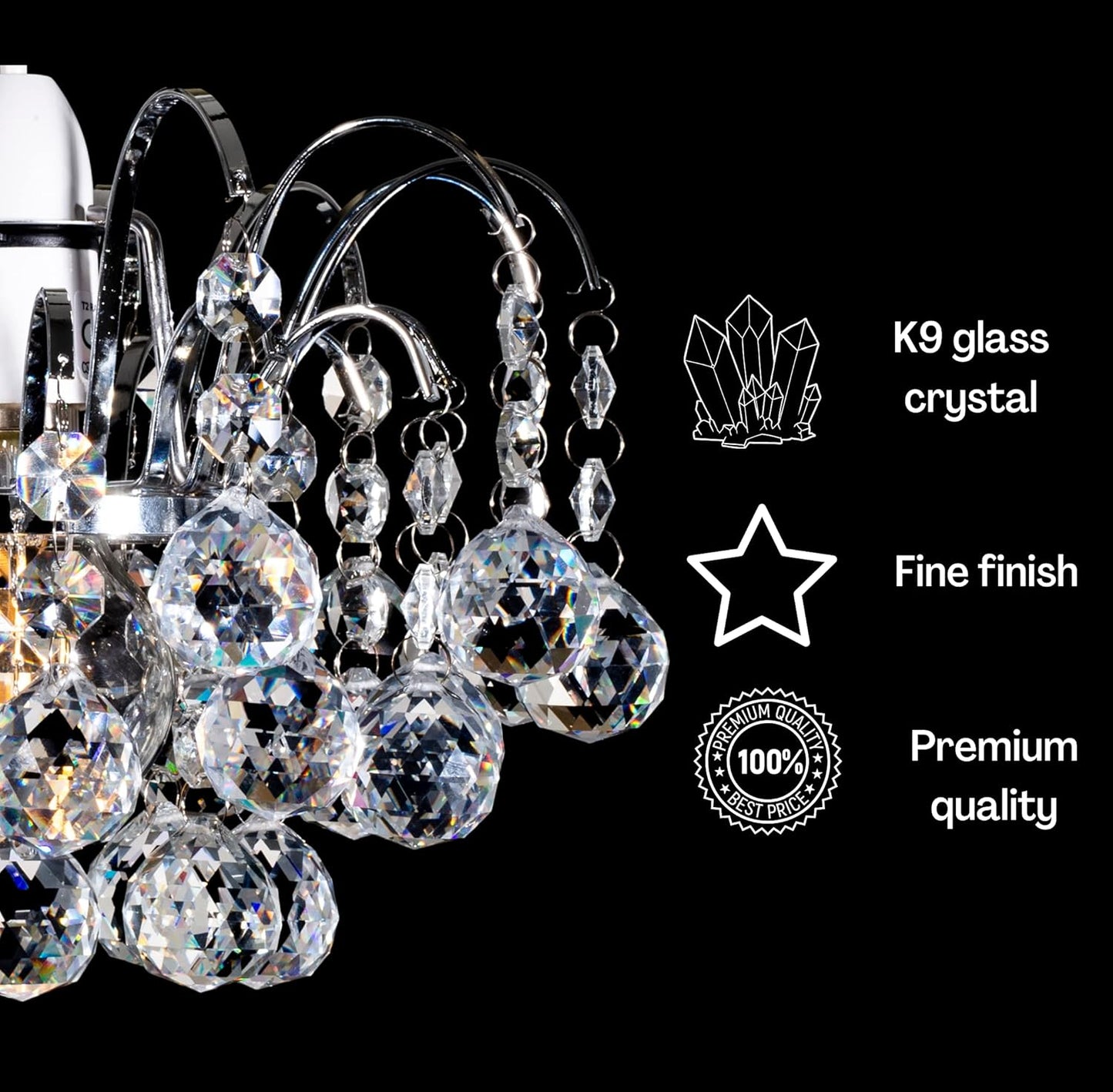 Crystal Faceted Oriel Light Shade. Crystal Chandelier. Ceiling Light Shade. Lamp Shade. Chandeliers Ceiling Light