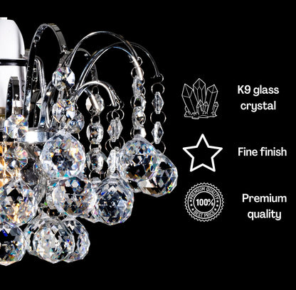 Crystal Faceted Oriel Light Shade. Crystal Chandelier. Ceiling Light Shade. Lamp Shade. Chandeliers Ceiling Light