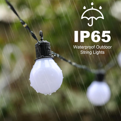 Warm White Solar Garden Lights – 100 LEDs. USB. Waterproof