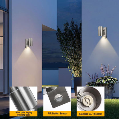 Outdoor Motion Sensor Wall Light – Stainless Steel IP44 GU10 Downward Facing Exterior Light