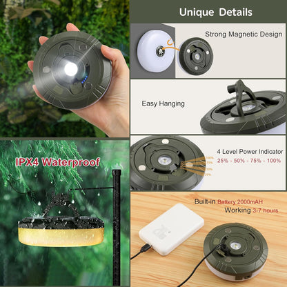 Retractable Camping String Lights. 32FT. 100 RGBW LEDs