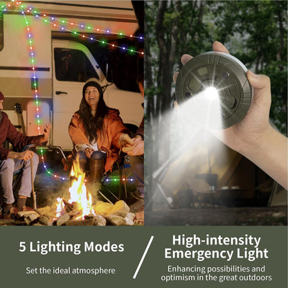 Rechargeable Camping String Lights – 20M. Portable. Multi-Mode