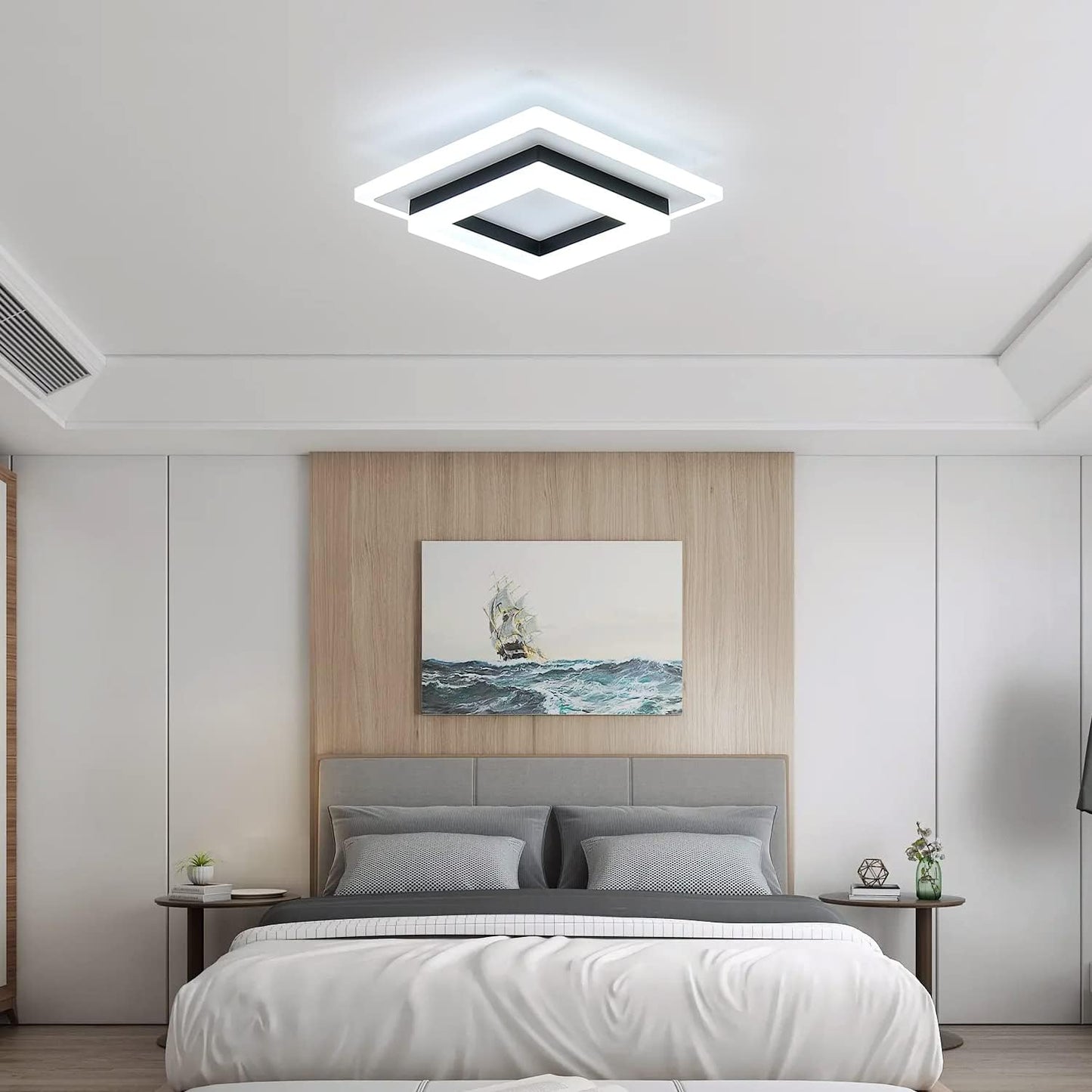 Ceiling Light. 24W Modern Ceiling Lamp. LED Ceiling Lights for Bedroom Hallway Office Kitchen Living Room. Cold White