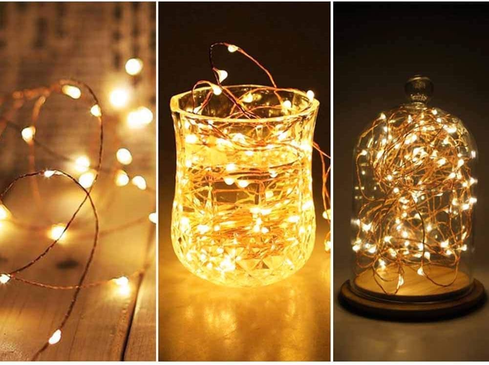 20M 200 LED Fairy String Lights – USB. Remote. 8 Modes. Warm White