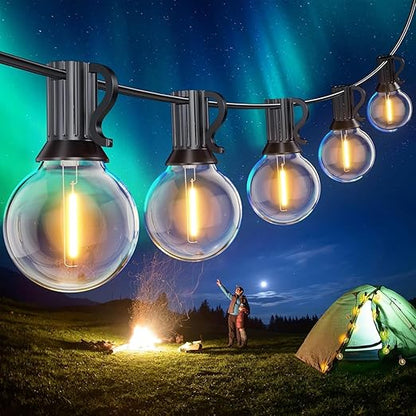 100FT Outdoor LED String Lights. Waterproof. 52 Bulbs
