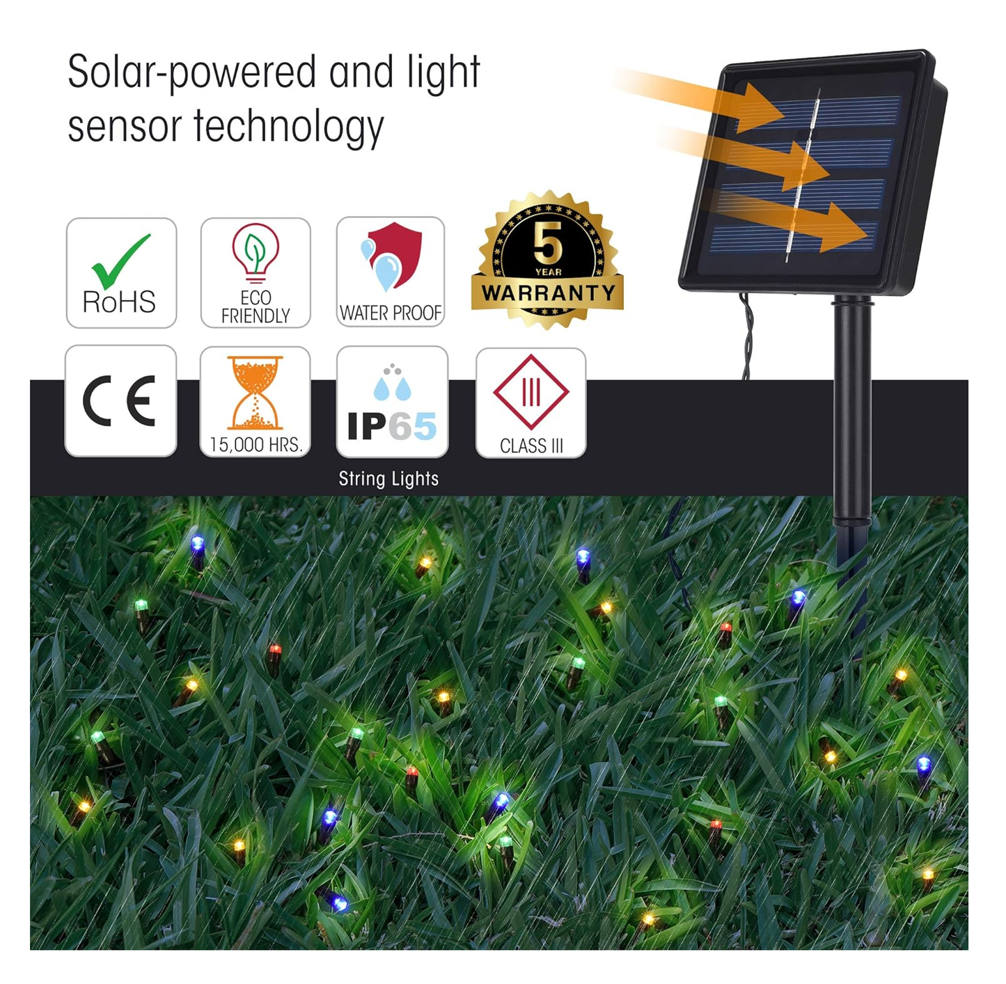 200 LED Solar Fairy lights
