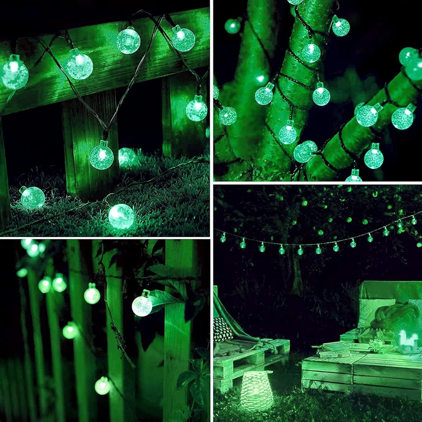 Green Solar Fairy Lights – 100LED. 12M. 8 Modes