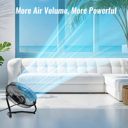9 Inch All Metal Cradle Floor Fans with Adjustable Tilt