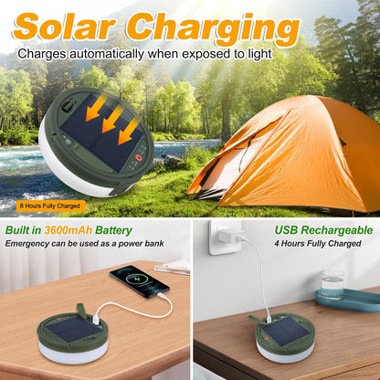 Solar Camping String Lights. 42Ft. 160 LED. USB Rechargeable