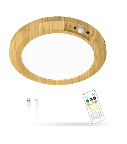 Rechargeable Motion Sensor Ceiling Light. 3 CCT. 400LM