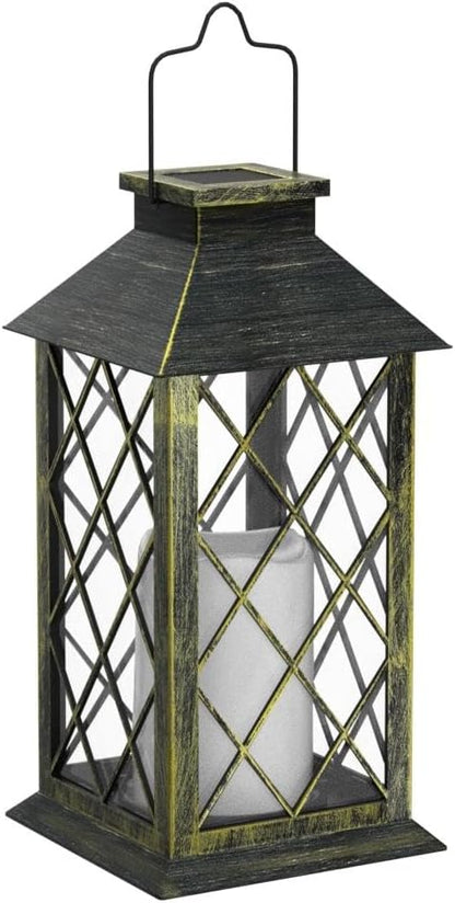 Solar Lanterns for The Garden – Moroccan-Style Flickering Outdoor Lights. Auto On/Off. Waterproof IP44. Warm White LED