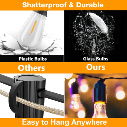 49ft LED Filament Festoon Lights