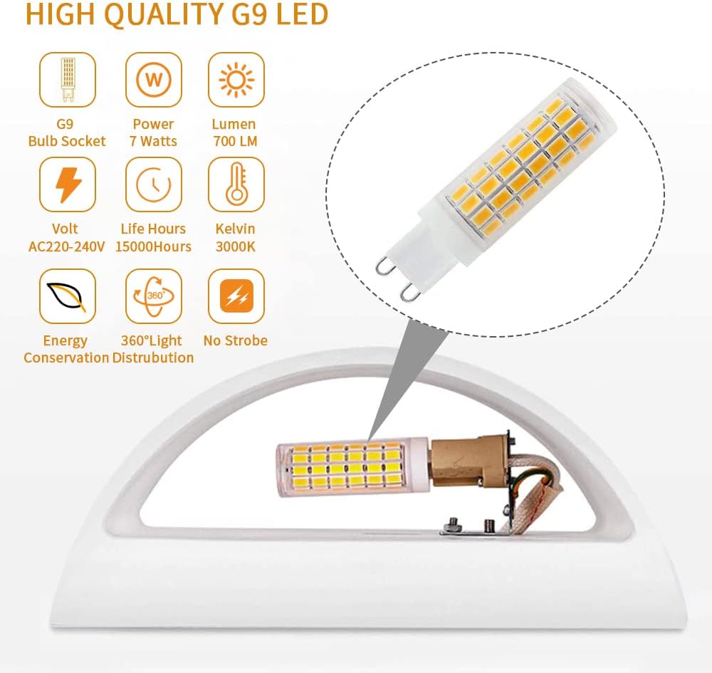 Modern LED Plaster Wall Light with G9 Bulb Included