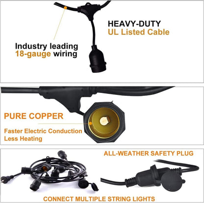 96ft LED Outdoor Festoon Belts