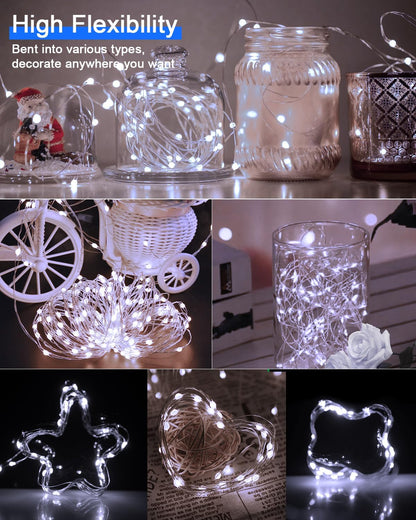Cool White Solar Fairy Lights