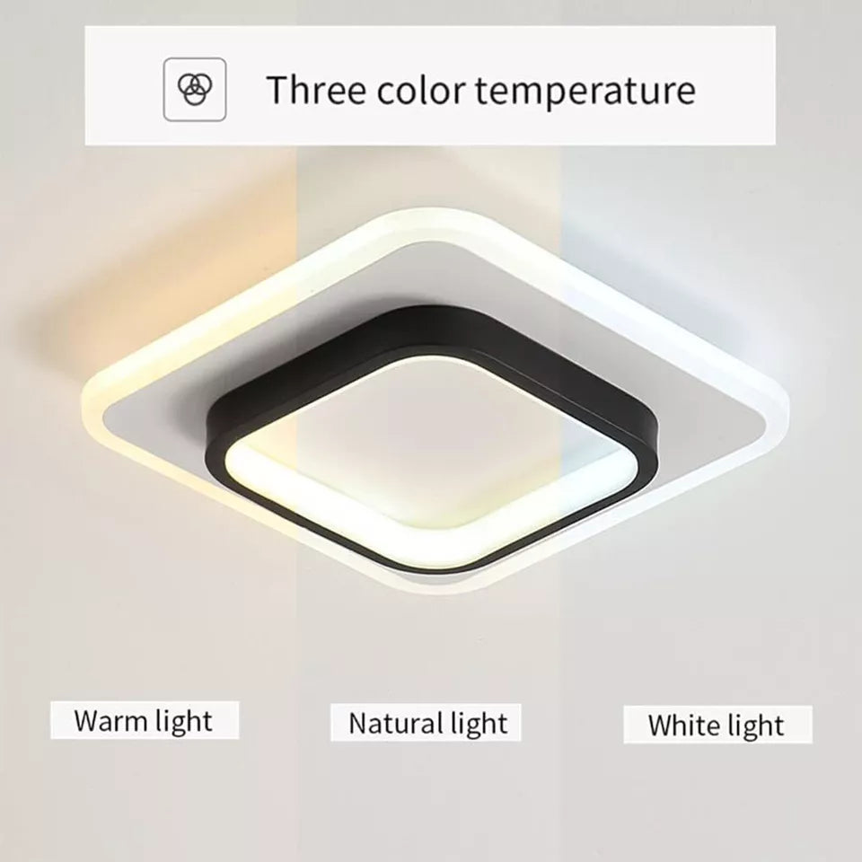 Modern LED Ceiling Light – Square Panel Downlight for Bathroom. Kitchen. Bedroom | Energy Efficient A+++ | 3000K-6500K