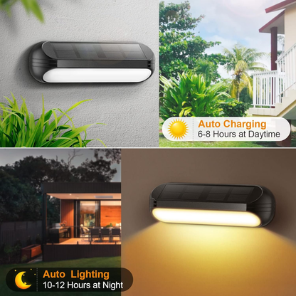 4 Pack Solar Fence Lights – Outdoor Waterproof LED Lights with Warm White & Color-Changing Modes for Deck. Yard & Pathway