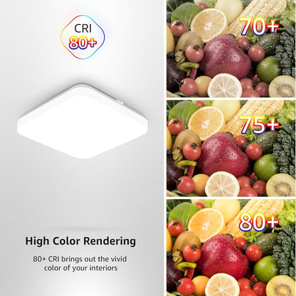 24W Square LED Ceiling Light. IP44. 5000K Daylight