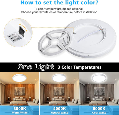 18W LED Ceiling Light – Adjustable Color. Waterproof. 1800LM. Ø23cm