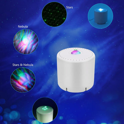 LED Galaxy Projector with Remote. Timer & Aurora Lights