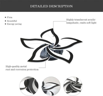 Modern Petal LED Ceiling Light – 60W Cool White Flush Mount Fixture