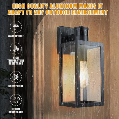 Motion Sensor Outdoor Wall Light. Dusk to Dawn Waterproof Sconce
