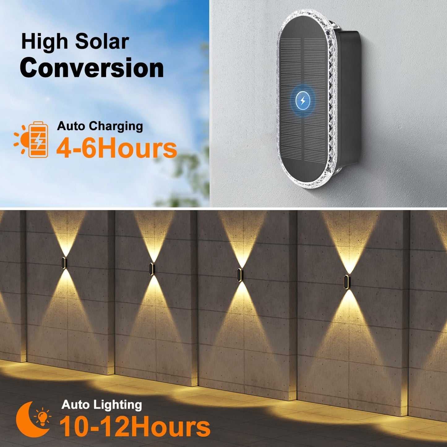 Solar Fence Lights – 4 Pack. 3 Color Options