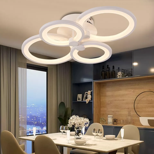 Modern Chic LED Ceiling Chandelier – Stainless Steel Pendant Light for Living Room & Bedroom