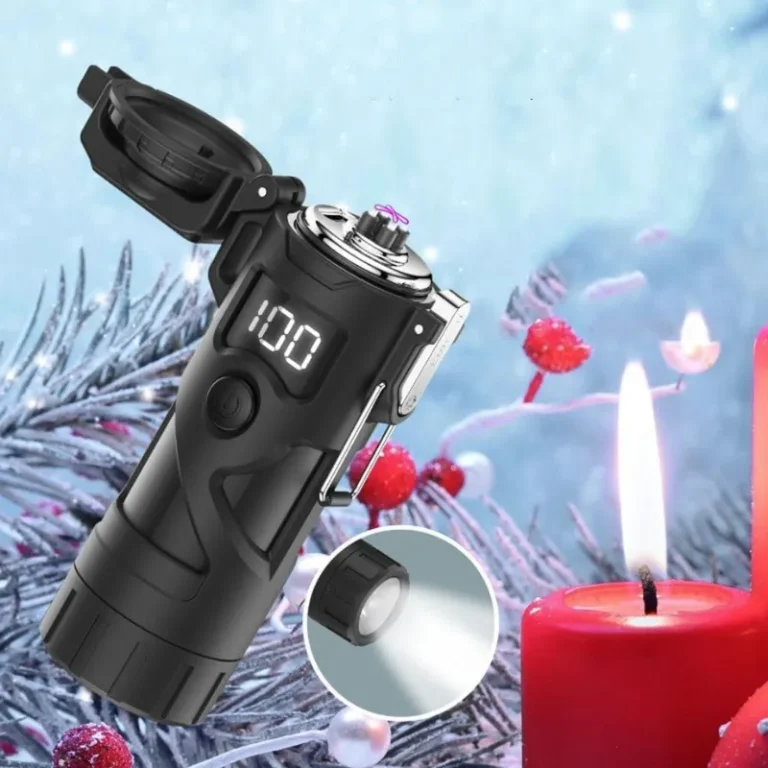 Waterproof Electric Lighter With LED Flashlight