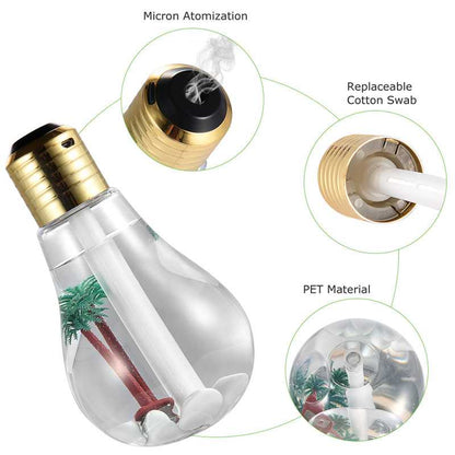 USB Mini Bulb Humidifiers with Colorful Lights