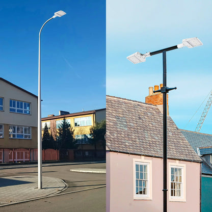 150W LED Shoebox Parking Lot Light – 5000K Daylight. White Housing. Outdoor Area & Street Light. UL Listed. AC 100-277V (No Photocell)