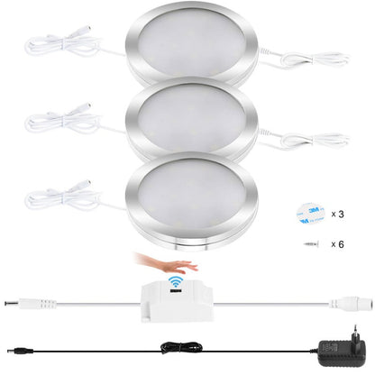 3 Pack 6000K Hand Wave Activated Under Cabinet Lights