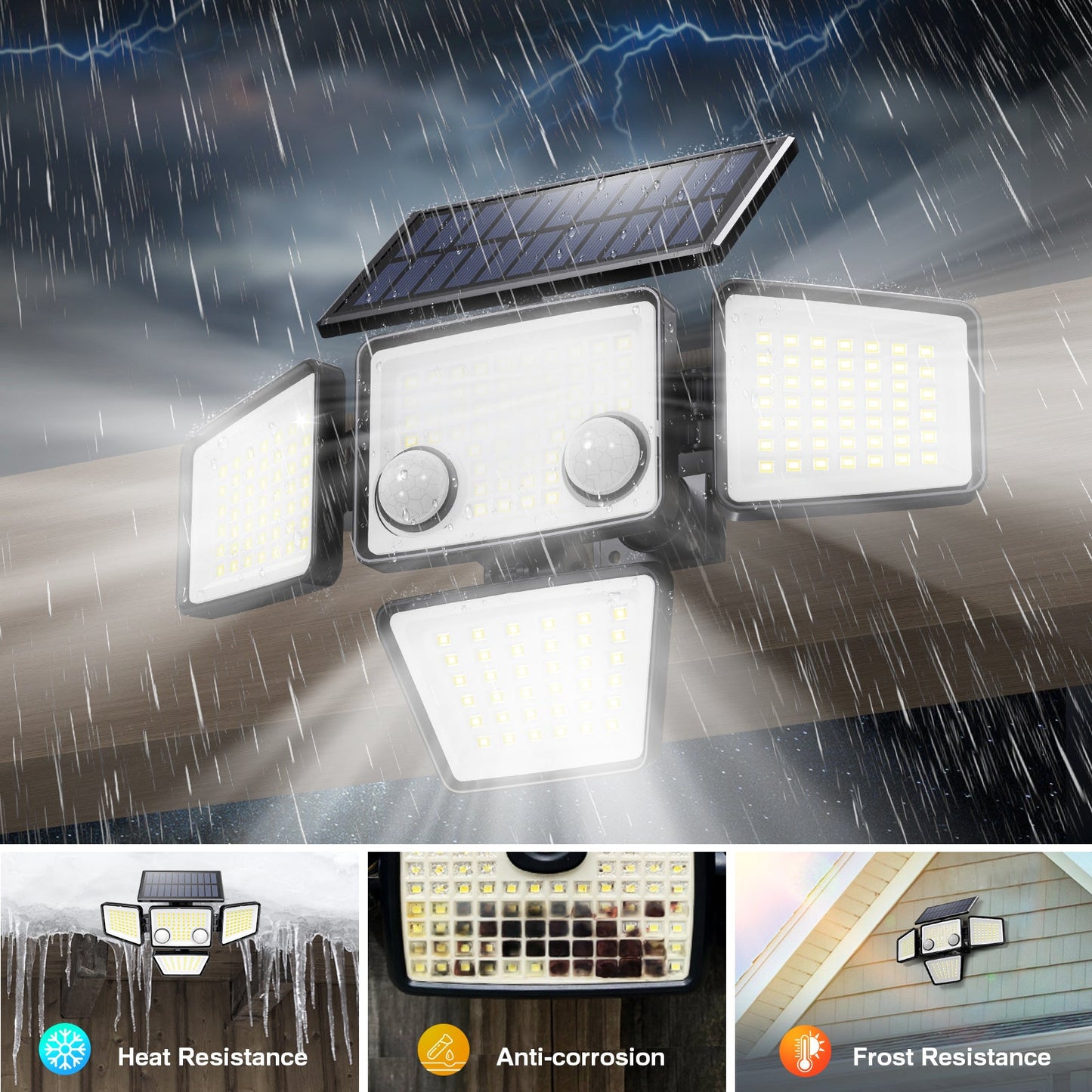 3000LM 188 LED Motion Sensor Solar Light