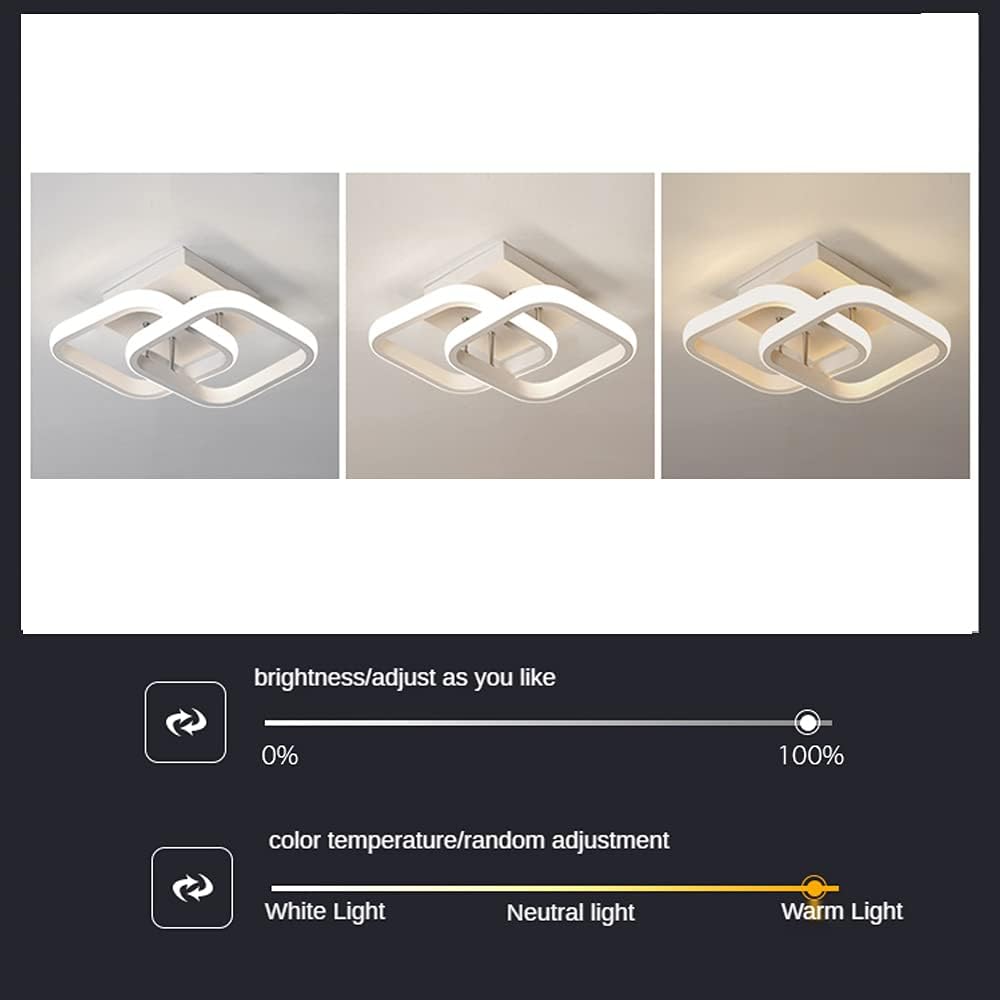 22W LED Ceiling Light Modern Square Dimmable Ceiling Lamp Fixture