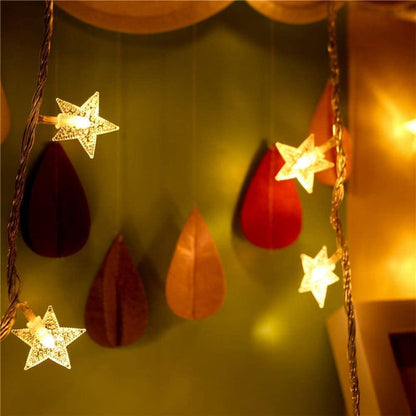 Clerance Sale -LED String Lights. Mains Powered 20 LED Star Christmas Lights with Remote Control 300cm. 8 Modes Fairy Lights for Girls Bedroom. Xmas Lights for Christmas Decoration Indoor Outdoor