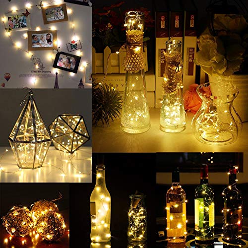 Guirlande Lumineuse Solaire Bouchon LED pour bouteille (Lot de 6)