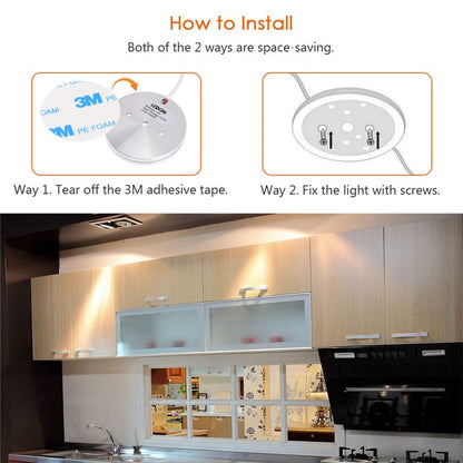 6 Pack 2W Hand Wave Activated Under Cabinet Lights Set
