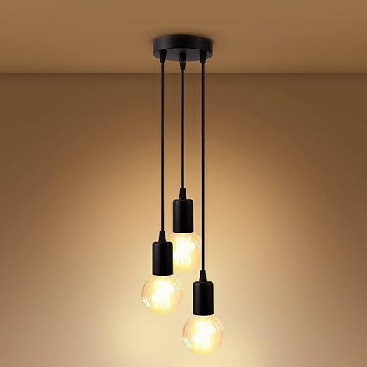 Industrial Chrome 3-Light Retro Pendant Ceiling Light Fixture