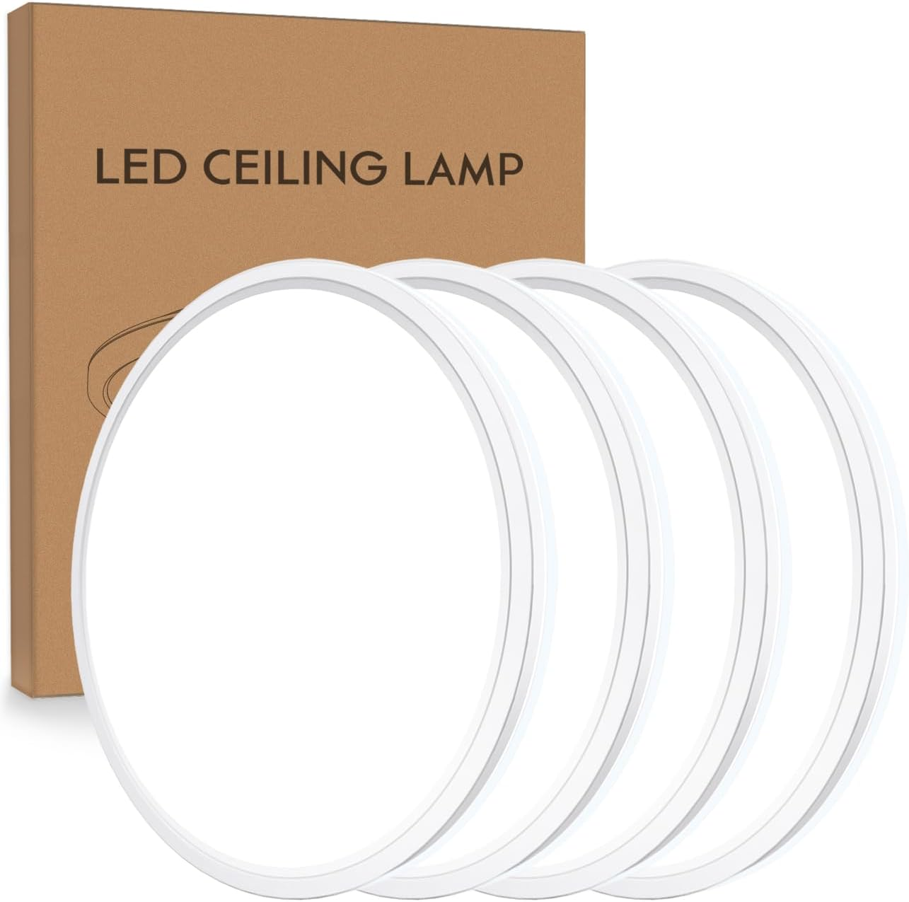 Dimmable LED Ceiling Light Panel – 24W. 2200LM. 3000K–6000K. IP54 Waterproof. Round Flush Mount for Bedroom. Bathroom. or Kitchen