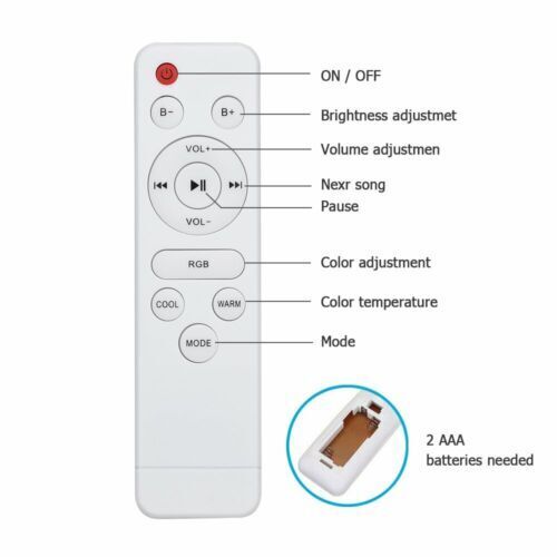 48W RGB LED Ceiling Light with Bluetooth Speaker & Remote. Music Sync. Dimmable & Smart App Control