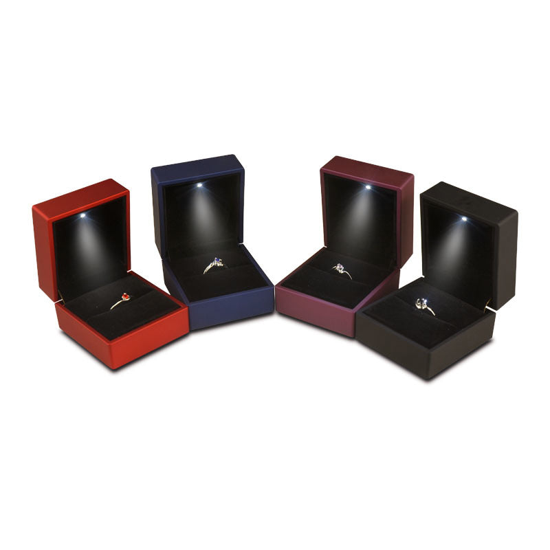Elegant LED Light Ring Box: Perfect for Engagement & Wedding Gifts - Keep Your Jewelry Safe & Secure!  & Secure!