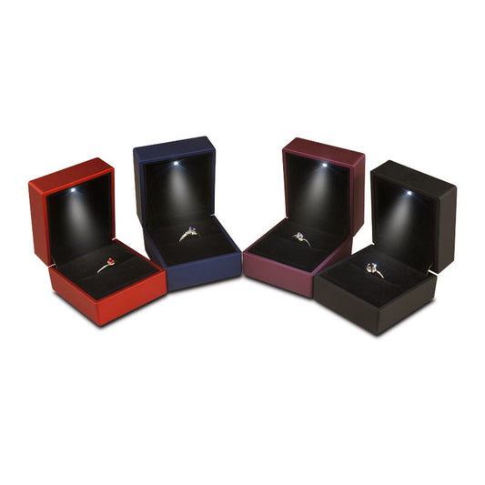 Elegant LED Light Ring Box: Perfect for Engagement & Wedding Gifts - Keep Your Jewelry Safe & Secure!  & Secure!