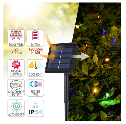 200 LED Solar Fairy lights
