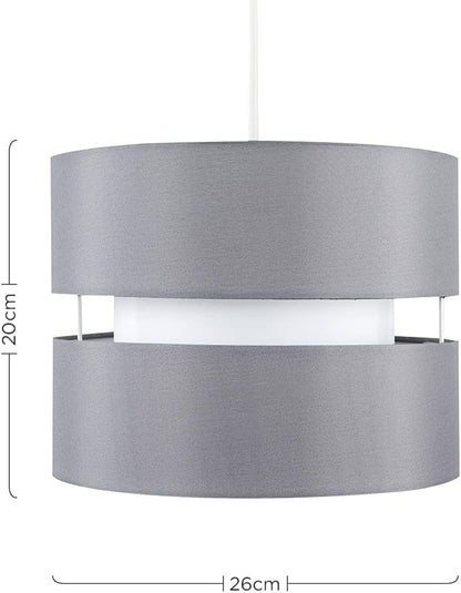 Modern 2 Tier Ceiling Light Shade in a Grey Finish | Pendant Lights. Home Décor & Improvement Essential